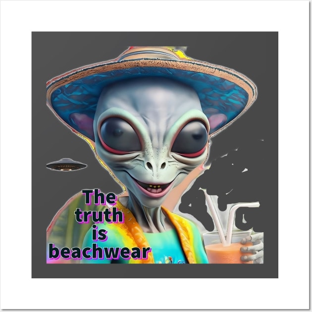 The Truth is Beachwear! Wall Art by Yellow Cottage Merch